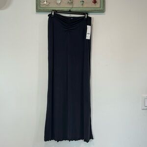BDG rouched skim lettuce hem maxi skirt charcoal grey large new w tags